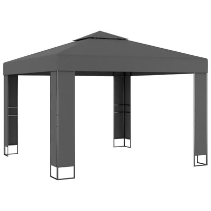 Pavillon mit Doppeldach 3 x 3 m Anthrazit