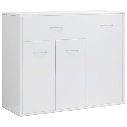 Buffet blanc brillant 88x30x70 cm en bois