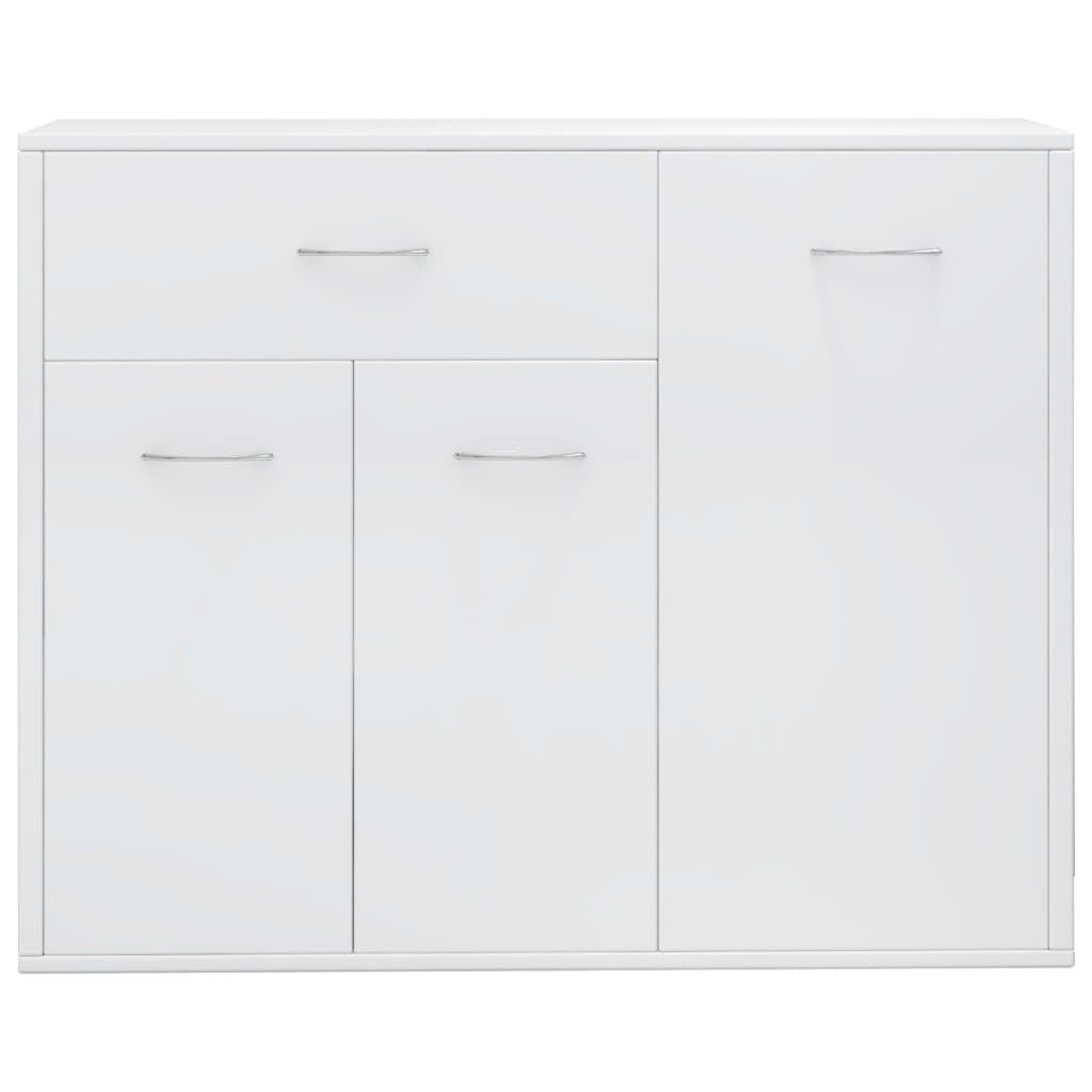 Buffet blanc brillant 88x30x70 cm en bois