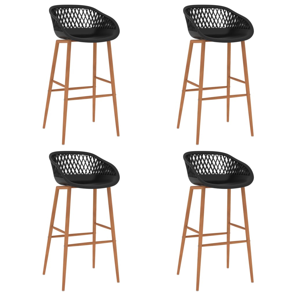 Tabourets de bar 4 pcs Noir