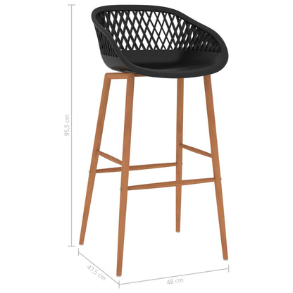 Tabourets de bar 4 pcs Noir