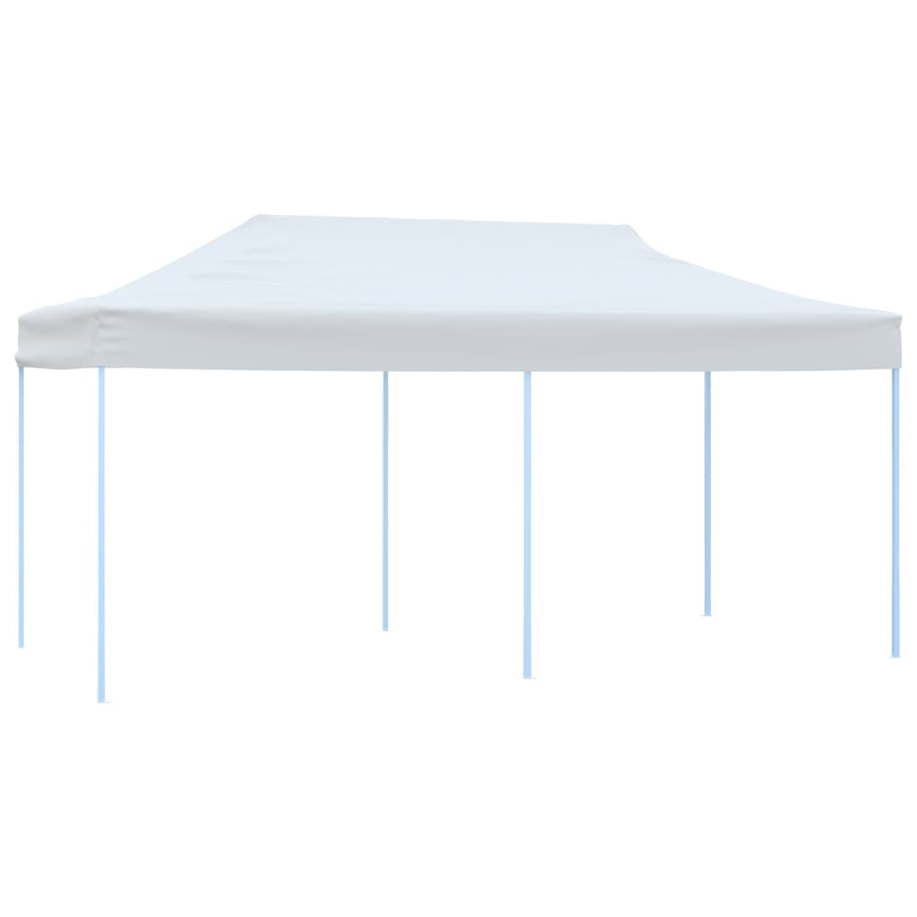 Tente de fête pop-up avec parois latérales pliable 3x6 m acier blanc