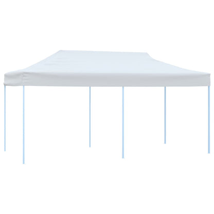 Tente de fête pop-up avec parois latérales pliable 3x6 m acier blanc