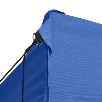 Tente de fête professionnelle pliable avec 3 parois latérales 3×4m bleu acier