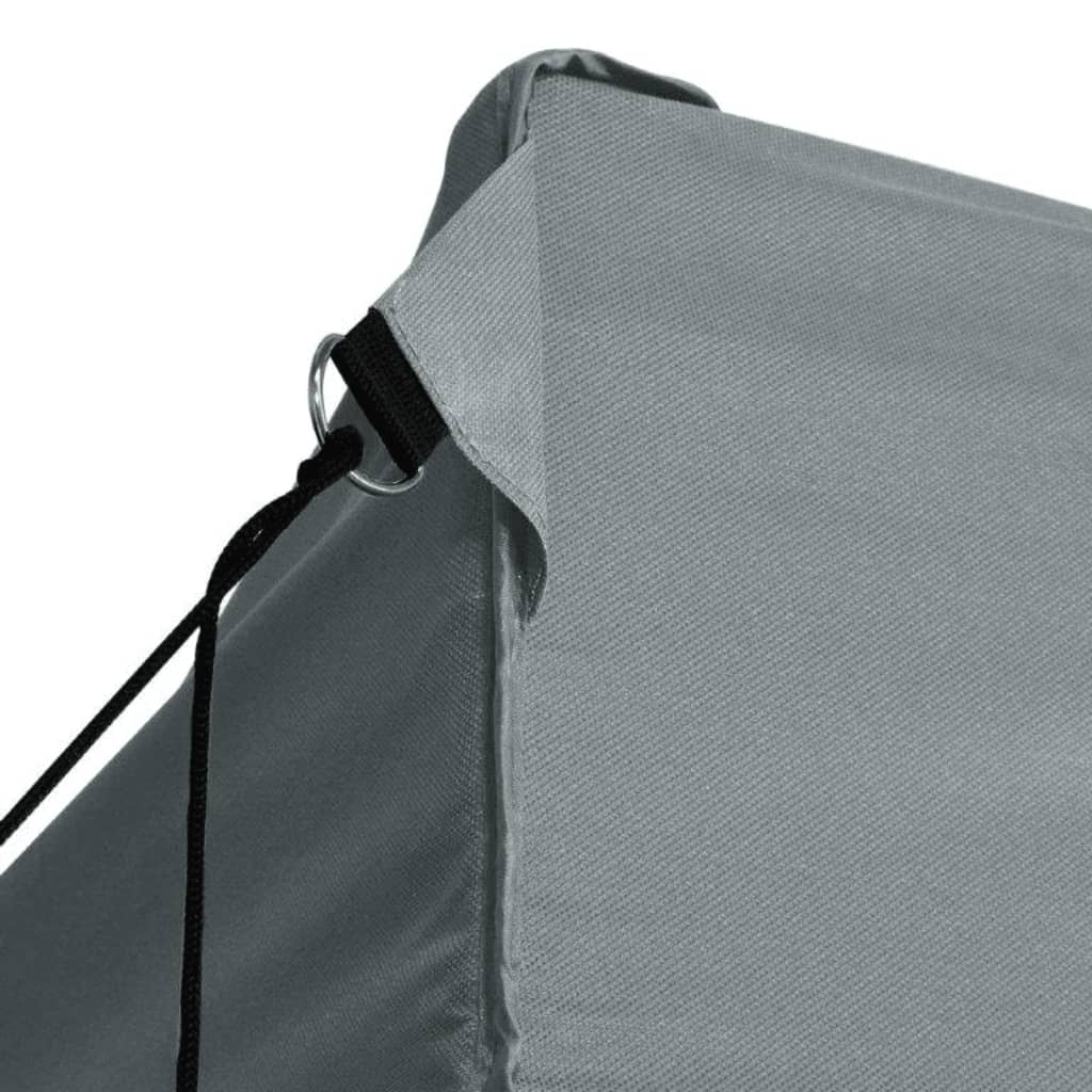 Tente de fête professionnelle pliable avec 3 parois latérales 3×4m en acier anthracite