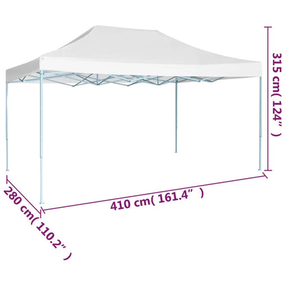 Profi-Partyzelt Faltbar 3 x 4 m Stahl Weiß