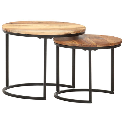 Tables gigognes 2 pcs. Bois d'acacia massif