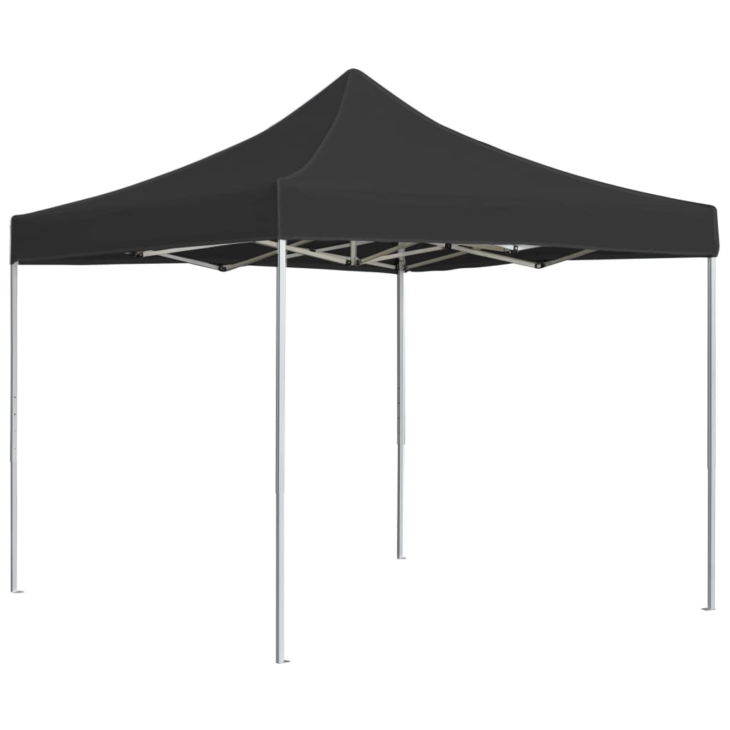 Tente de fête professionnelle pliable aluminium 2x2 m anthracite