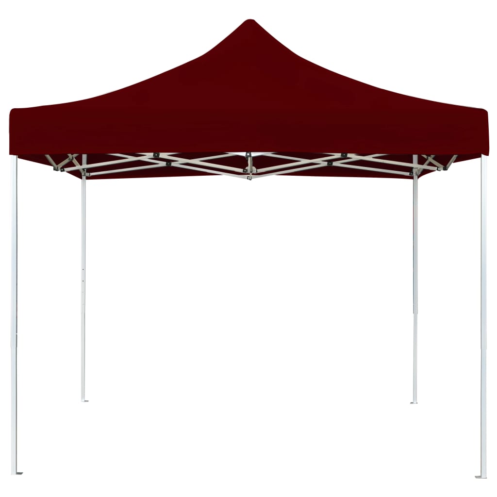 Tente de fête professionnelle pliable aluminium 2x2 m rouge bordeaux