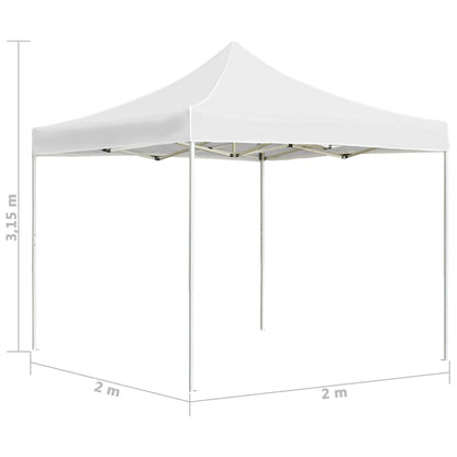 Profi-Partyzelt Faltbar Aluminium 2x2 m Weiß