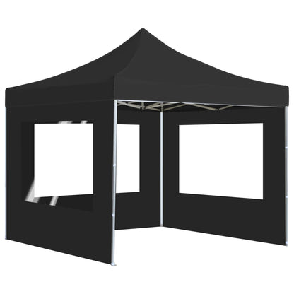 Tente de fête professionnelle pliable avec parois aluminium 2×2m anthracite