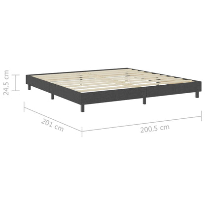 Boxspring-Bettgestell Grau Stoff 200x200 cm