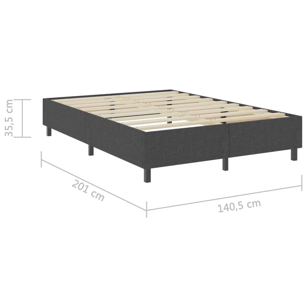 Boxspring-Bettgestell Grau Stoff 140x200 cm