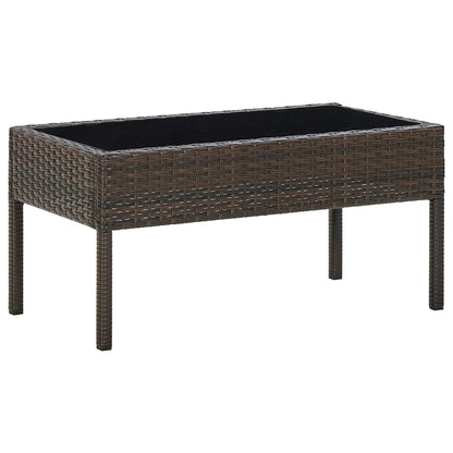 Garten-Couchtisch 75x40x37 cm Poly Rattan