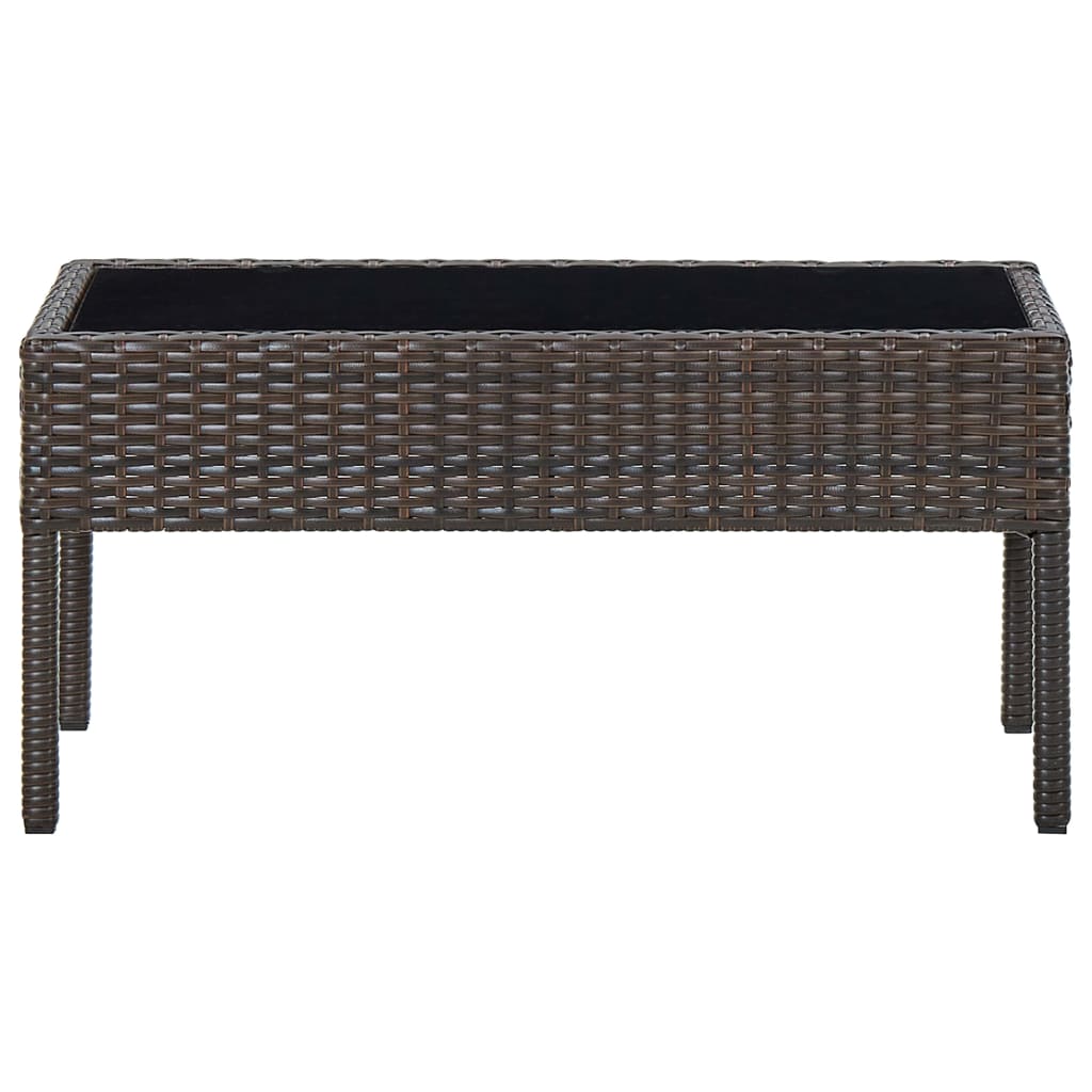 Garten-Couchtisch 75x40x37 cm Poly Rattan