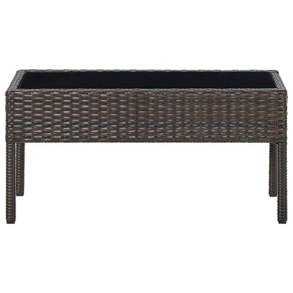 Garten-Couchtisch 75x40x37 cm Poly Rattan