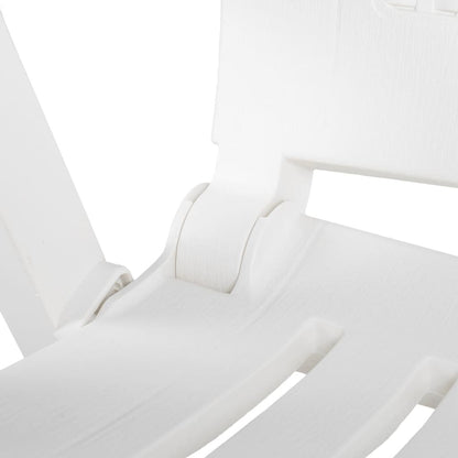 Chaises de jardin réglables 2 pièces Plastique blanc.