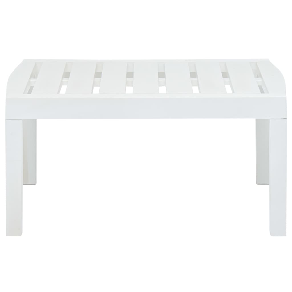 Table de jardin blanc 78x55x38 cm en plastique