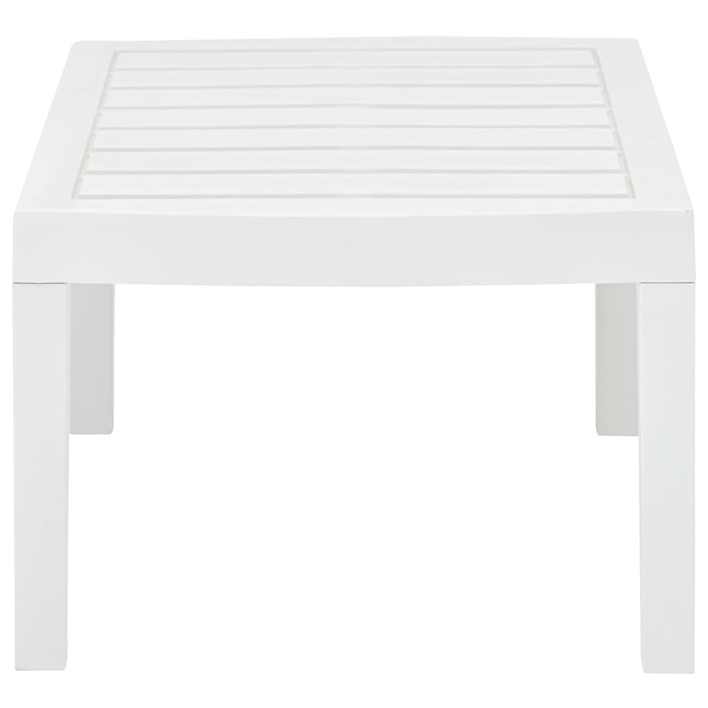 Table de jardin blanc 78x55x38 cm en plastique