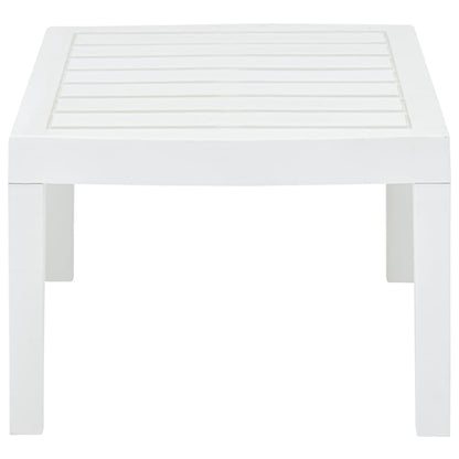 Table de jardin blanc 78x55x38 cm en plastique