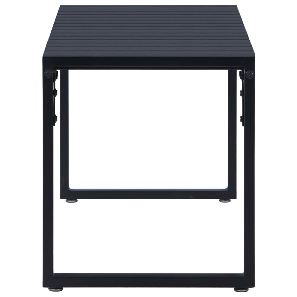 Banc de jardin 120,5 cm plaque PS noir