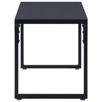 Banc de jardin 120,5 cm plaque PS noir