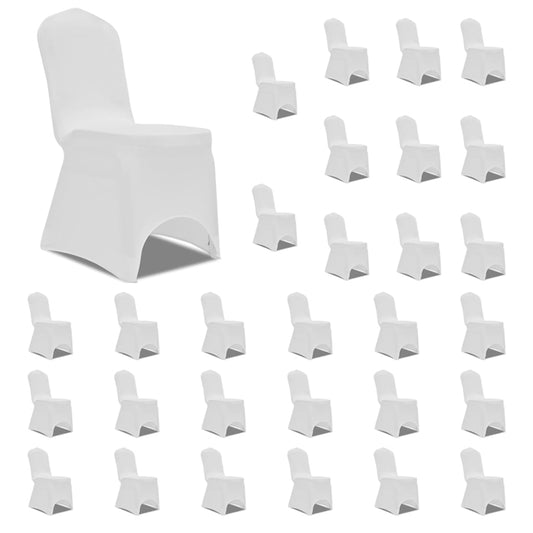 Housses de chaise extensibles blanches 30 pièces.