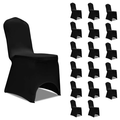 Housses de chaise extensibles noires 18 pièces.