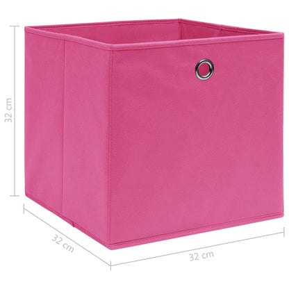 Aufbewahrungsboxen 4 Stk. Rosa 32x32x32 cm Stoff