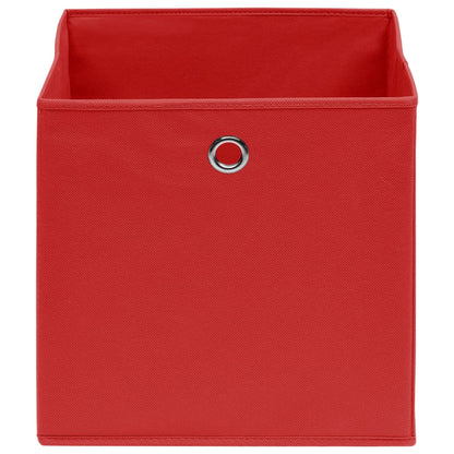 Boîtes de rangement 4 pcs. Tissu rouge 32x32x32 cm