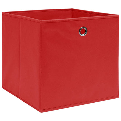 Aufbewahrungsboxen 10 Stk. Rot 32x32x32 cm Stoff