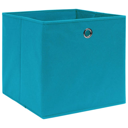 Aufbewahrungsboxen 10 Stk. Babyblau 32x32x32 cm Stoff