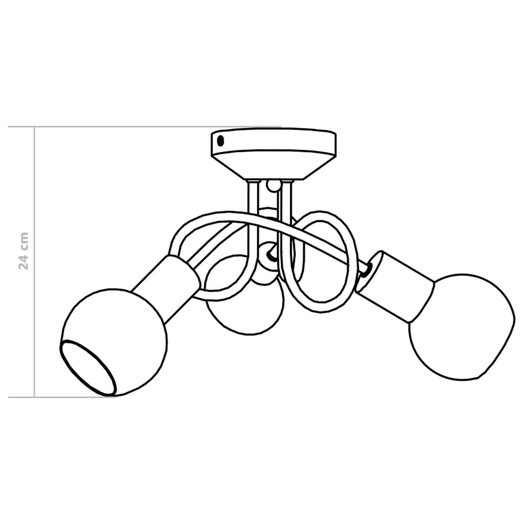 Lámpara de techo con pantallas de cerámica para 3 bombillas E14