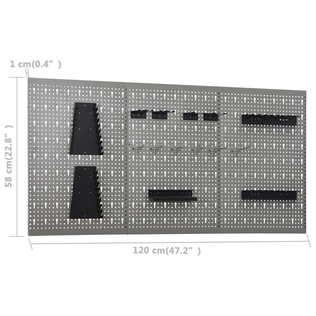 Werkbank mit 3 Werkzeugwänden und 1 Wandschrank