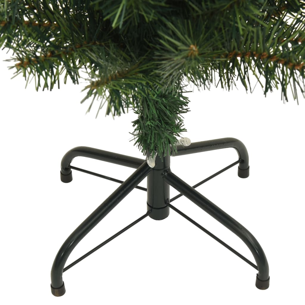 Künstlicher Weihnachtsbaum Schlank mit Ständer Grün 210 cm PVC