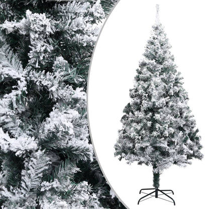 Künstlicher Weihnachtsbaum mit Schnee Grün 240 cm PVC