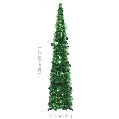 Sapin de Noël artificiel pop-up vert 120 cm PET