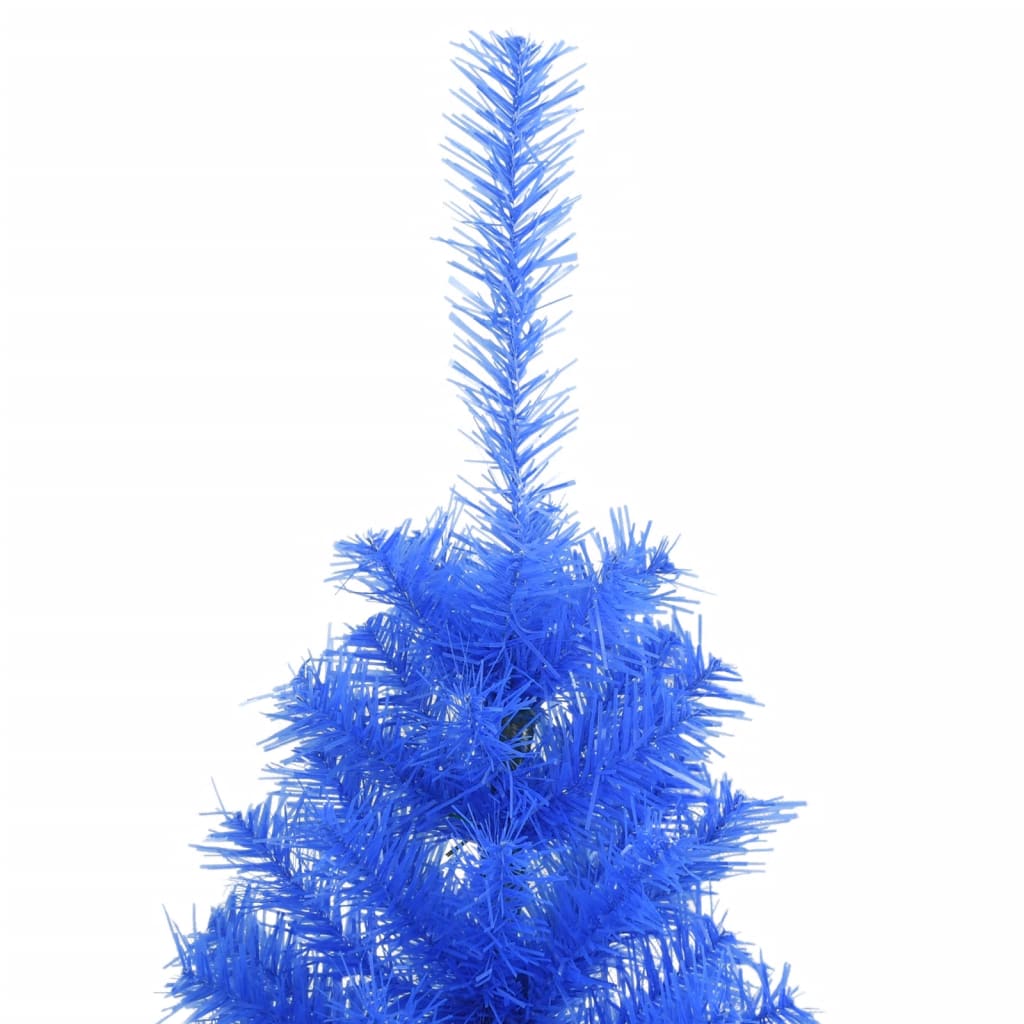 Sapin de Noël artificiel avec support bleu 150 cm PVC