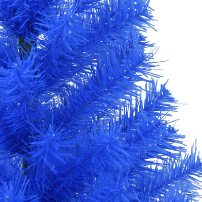 Sapin de Noël artificiel avec support bleu 150 cm PVC