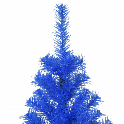 Sapin de Noël artificiel avec support bleu 210 cm PVC