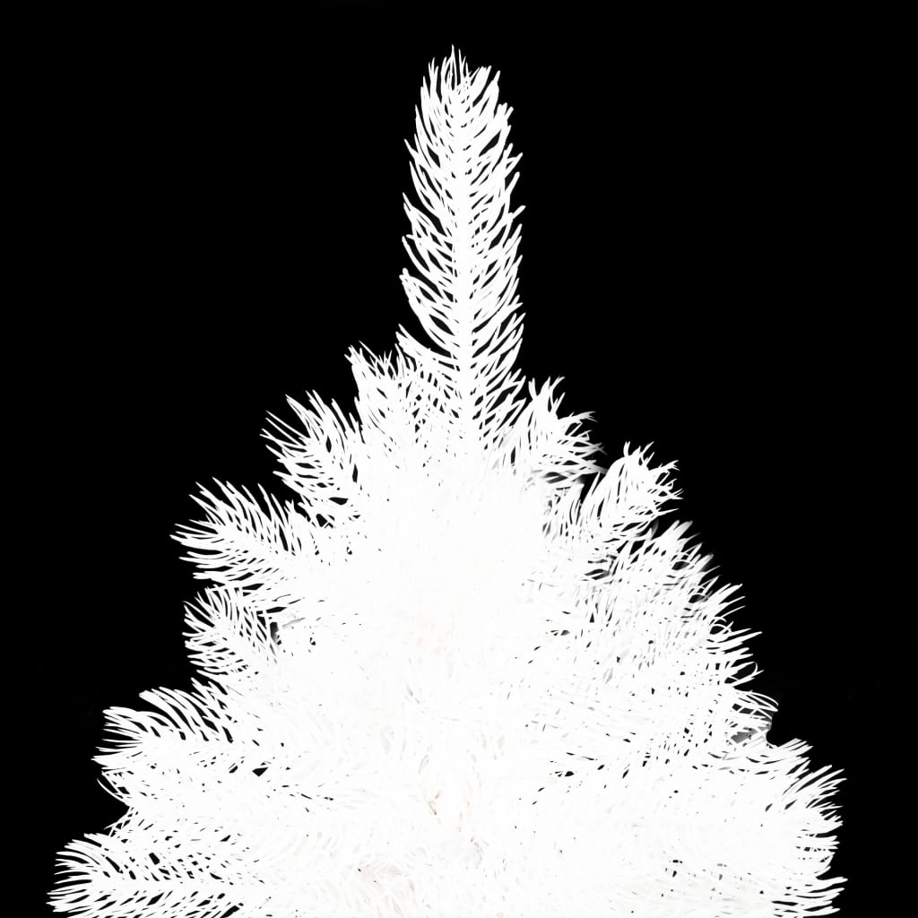 Sapin de Noël artificiel avec aiguilles réalistes blanc 210 cm