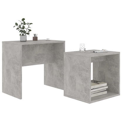 Couchtisch-Set Betongrau 48x30x45 cm Holzwerkstoff