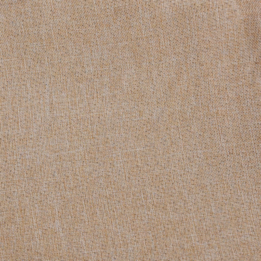 Rideaux occultants oeillets aspect lin 2 pièces beige 140x245 cm