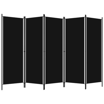 5 uds. Separador de ambientes negro 250x180 cm