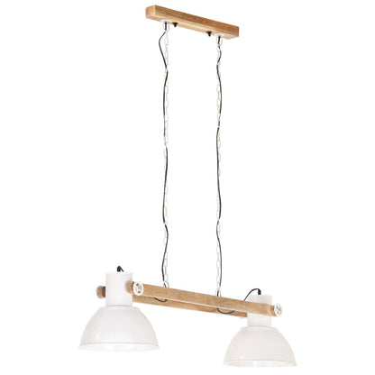 Lampe suspendue style industriel 25 W blanche 109 cm E27