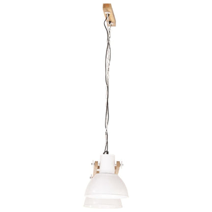 Lampe suspendue style industriel 25 W blanche 109 cm E27