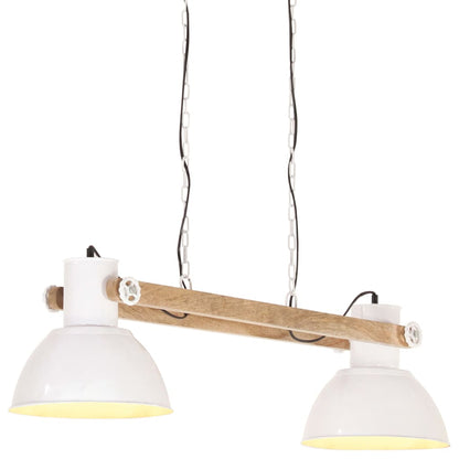 Lampe suspendue style industriel 25 W blanche 109 cm E27