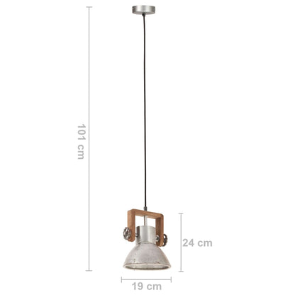 Hängelampe Industriestil 25 W Silbern Rund 19 cm E27