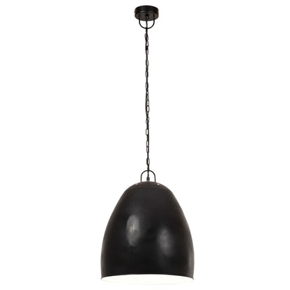 Lampe suspendue style industriel 25 W noire ronde 42 cm E27