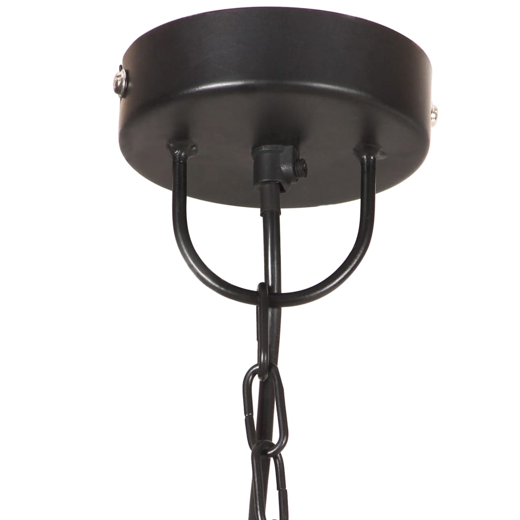 Lampe suspendue style industriel 25 W noire ronde 42 cm E27